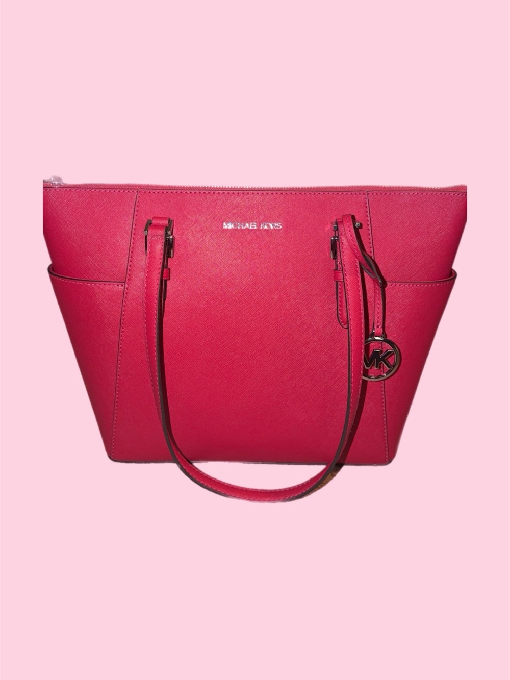 Michael Kors Pink Saffiano Leather Tote Bag 🎀